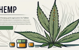A hemp plant with a few tablets next to it