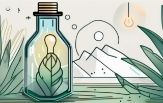 A cbd oil bottle with a dropper