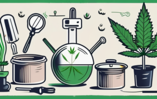 A cannabis plant with a price tag attached to it