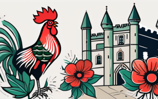 Portugal's national symbols like the rooster of barcelos and the castle of pena