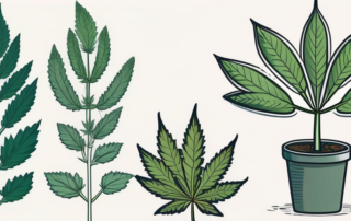 Two distinct cannabis plants side by side