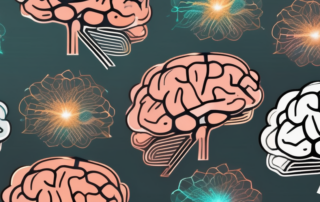 A brain with symbolic representations of thc molecules interacting with it