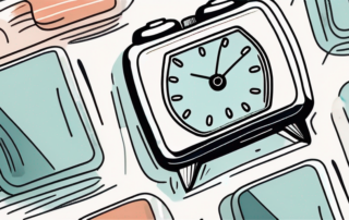 An alarm clock with a prominent snooze button being pressed