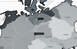 A map of germany filled with various shades of grey to represent different smoking rates in different regions