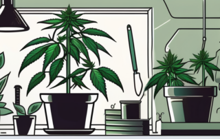 A lush cannabis plant with detailed leaves and buds