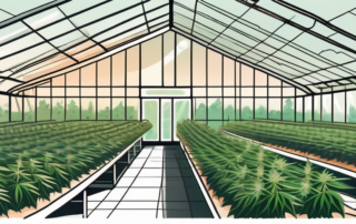 A greenhouse in the german countryside filled with lush