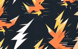A cigarette with a lightning bolt striking it