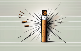 A broken cigarette