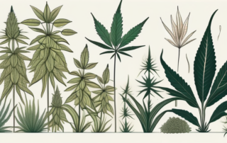 A variety of different hemp plant species