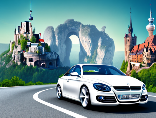 A german car with a license plate marked 'wb'