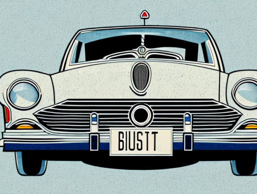 A vintage car with german license plates