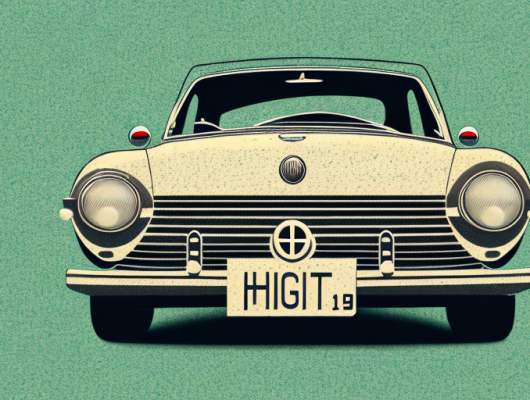 A vintage car with a german license plate