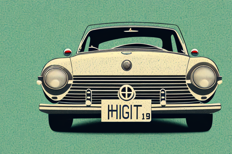 A vintage car with a german license plate
