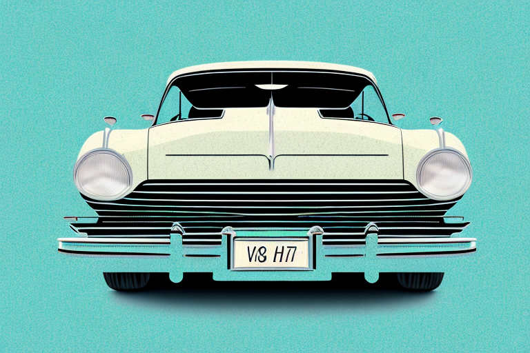 A vintage car with a clean