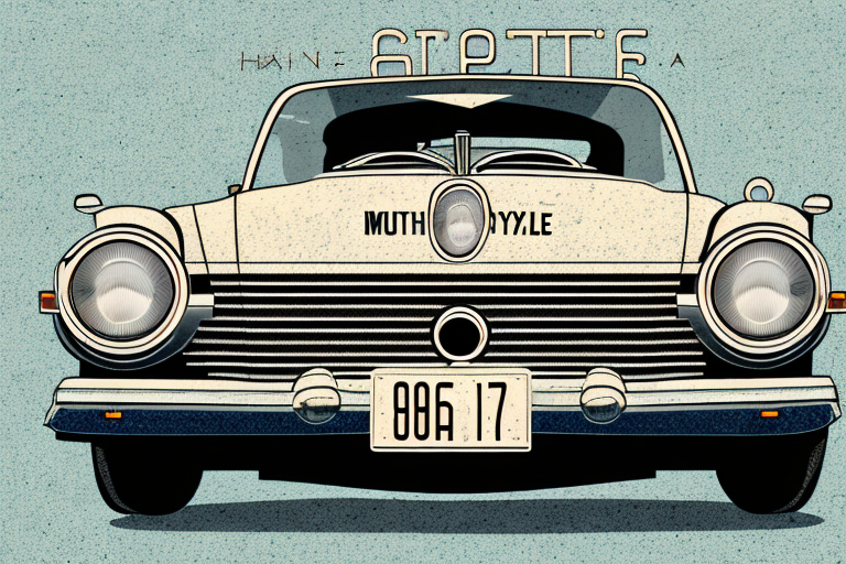 A vintage car with a german license plate