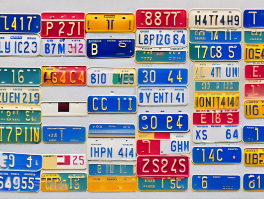 A variety of german license plates