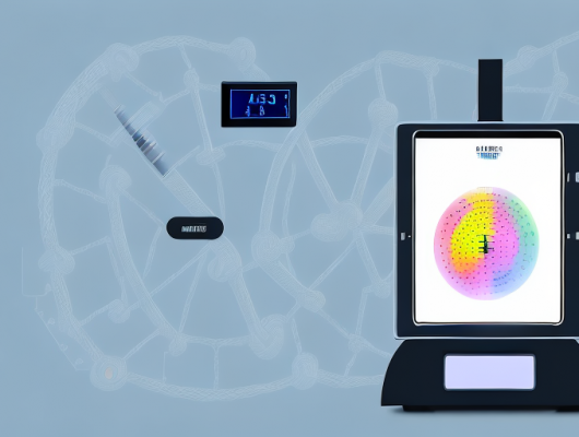 A halter (a piece of strength training equipment) with a digital screen displaying a query interface