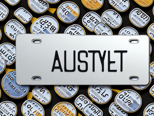 A variety of unique license plates