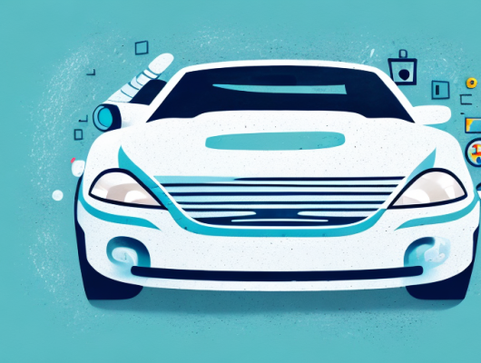 A car with its license plate blurred out