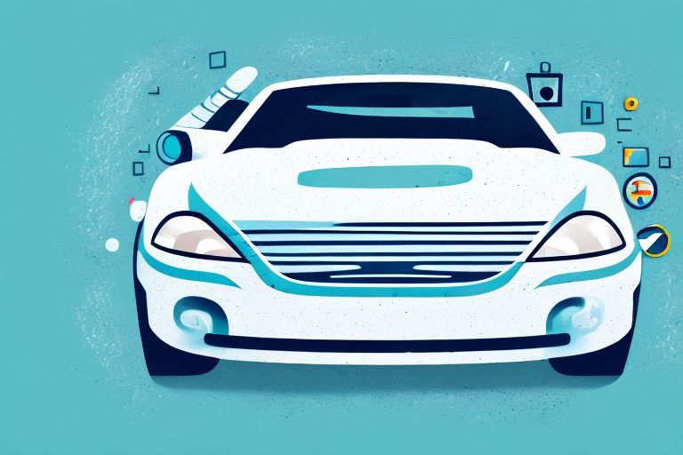 A car with its license plate blurred out