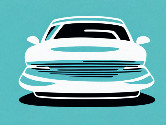 A car with a blurred license plate