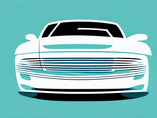 A car with a blurred license plate