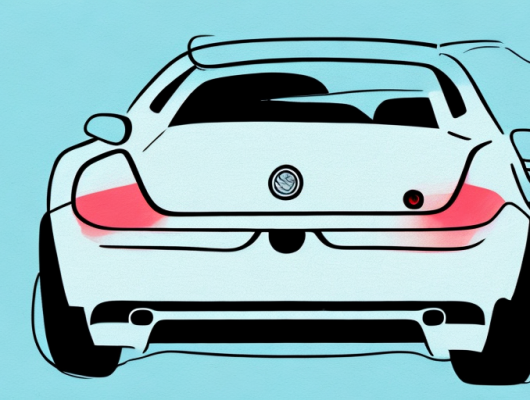 An iphone displaying an image of a car with its license plate blurred out