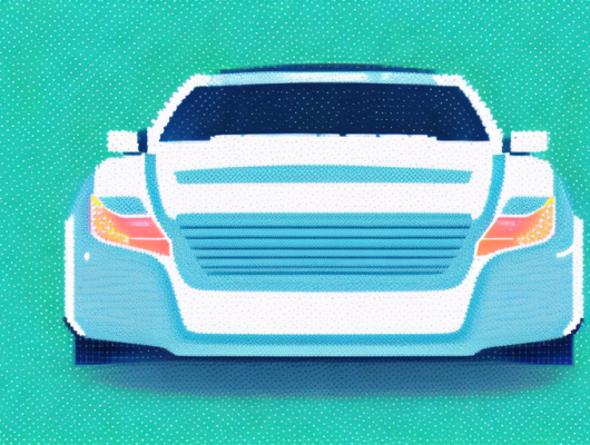 A car with its license plate blurred or pixelated to signify its unrecognizability