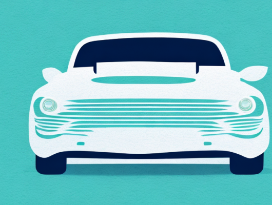 A car with a blurred license plate