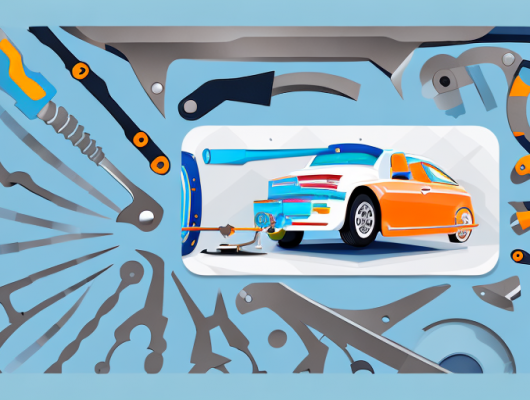 A car with a license plate being unscrewed