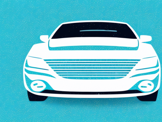 A car with its license plate blurred out