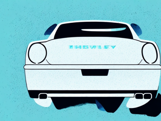 An iphone displaying a photo of a car with its license plate blurred out