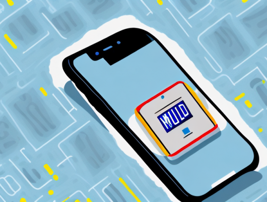 An iphone with a blurred license plate on its screen