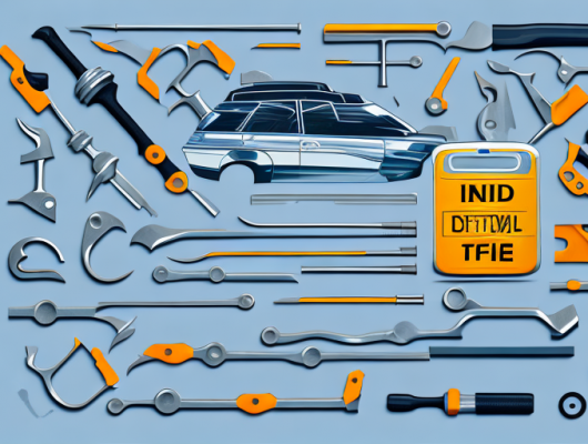 A car with a highlighted license plate