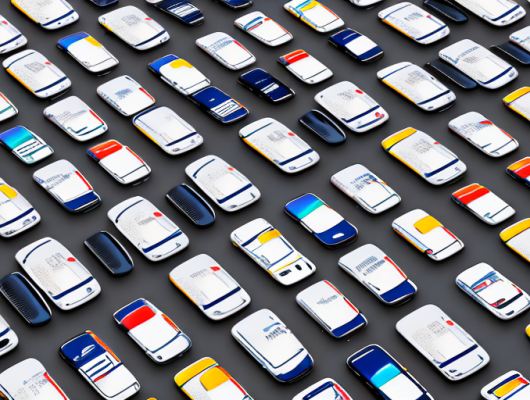 Several smartphones displaying different car license plate apps