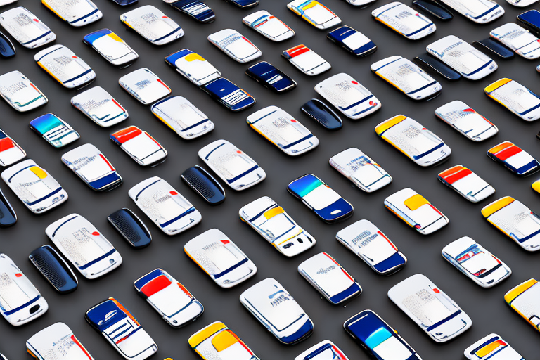 Several smartphones displaying different car license plate apps