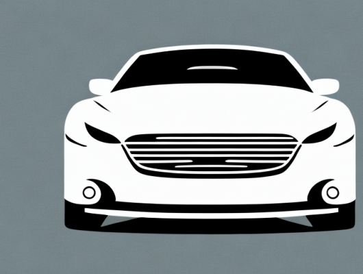 A car with its license plate blurred out or covered by a black bar