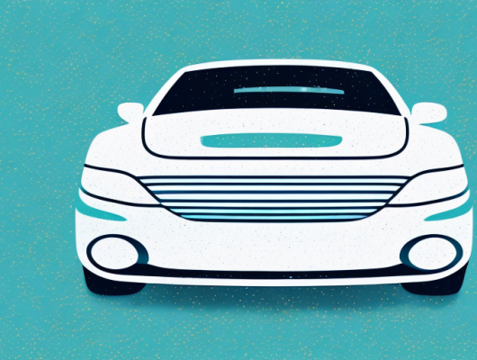 A car with its license plate blurred out