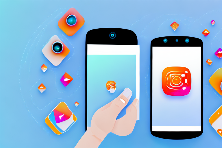 A smartphone displaying an open instagram app