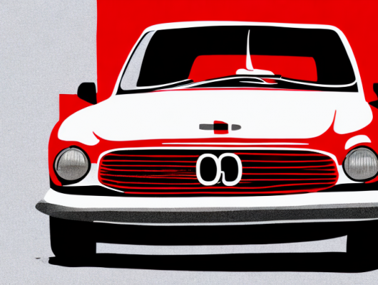 A red license plate on a car parked on a german street