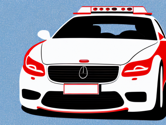 A red license plate with white characters