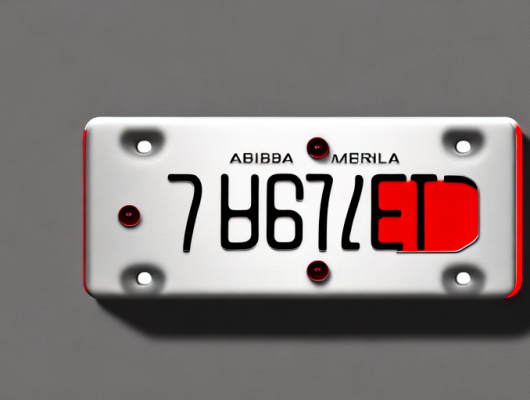 A german license plate with red text