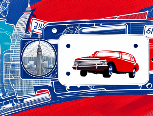 A red license plate attached to a car