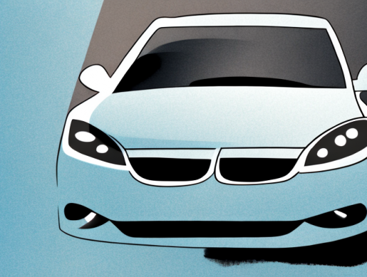 A car with a sign indicating it's deregistered