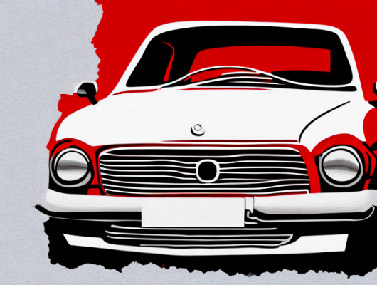 A red license plate on a car parked on a german street