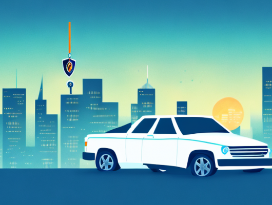 A car parked at the side of the road with its keys on the hood