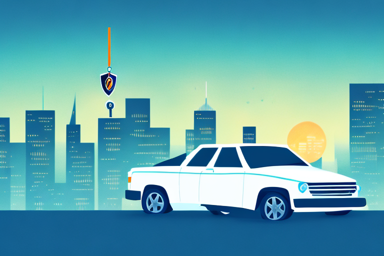 A car parked at the side of the road with its keys on the hood