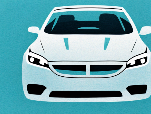 A car with its license plate blurred out