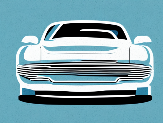 A car with its license plate removed