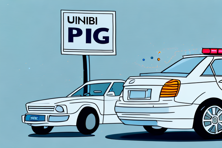 An unregistered car with visible indicators of non-registration